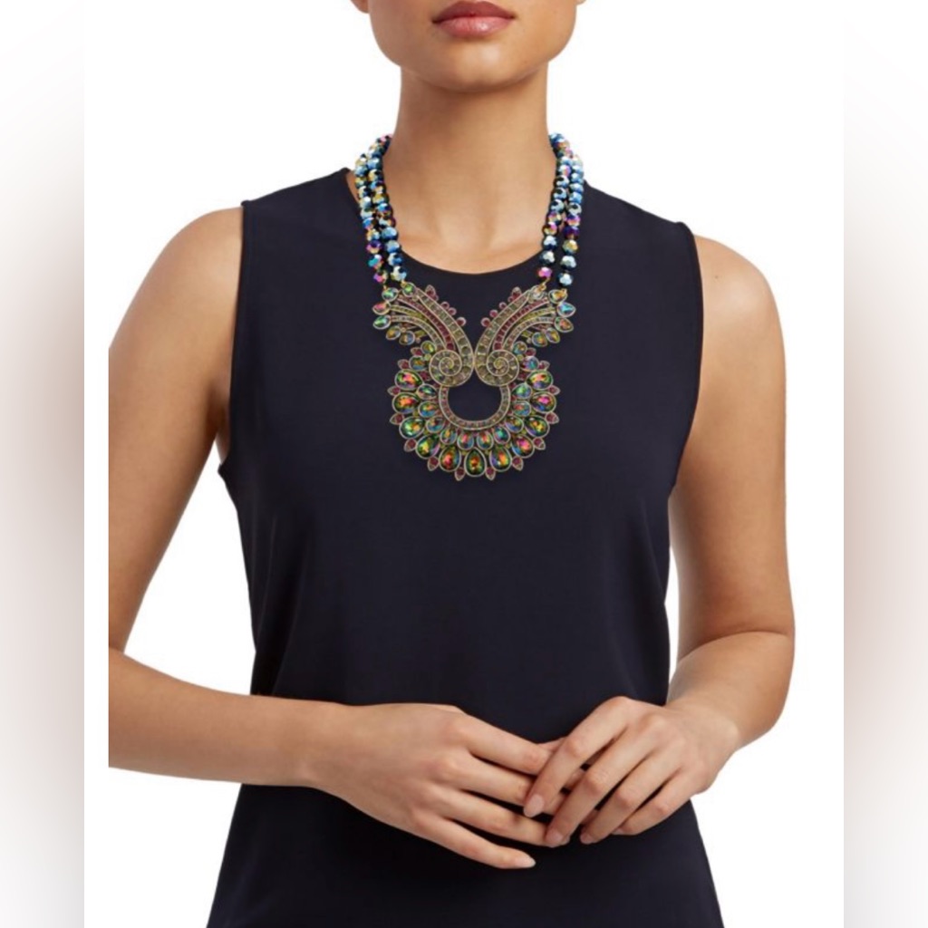 Heidi Daus Sensational Splendor Goldtone Statement Necklace